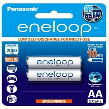 Panasonic eneloop 中階3號 2000mAh充電電池 2入 DBK-3MCCE2BTW