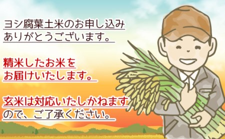 令和5年産＜定期便＞ヨシ腐葉土米 精米30kg（5kg×6回発送）ひとめぼれ