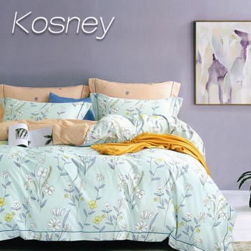 【KOSNEY】夏末淺笑 頂級雙人石墨烯萊賽爾天絲兩用被床包組