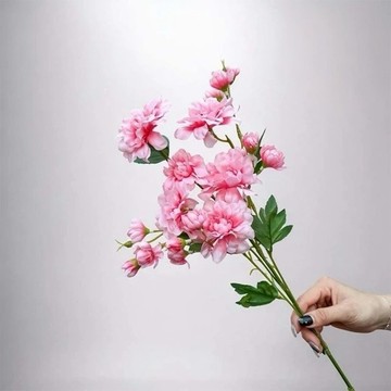 居家花仙子芍藥櫻花粉仿真花花材(1入組)