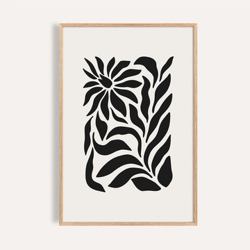 黑白花影 Botanical Contrast / 現代極簡剪影掛畫 畫芯 海報
