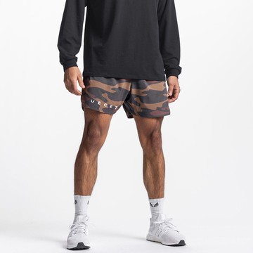 男士跑步健身運動短褲 夏季彈力2合1雙層透氣速乾下裝 M-4XL大呎寸 現貨