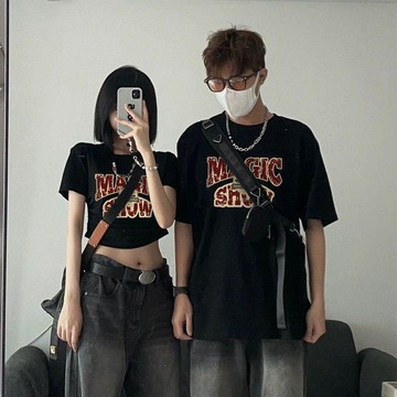 8257 名回訪客💞disoo情侶裝短袖2026夏季新款roora高級感特別的情侶衣服短款t恤W3LT
