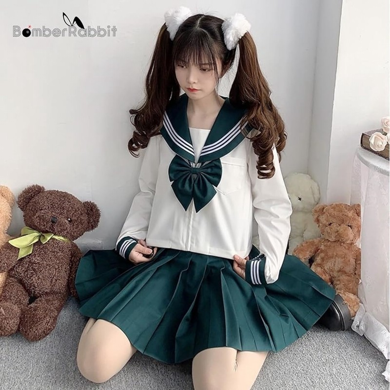 セーラー服 緑 コスプレ JK制服 蝶結び付き セット コスプレ衣装 女子高校生 3点セット 半袖 XXL | LINEブランドカタログ