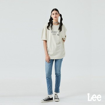 Lee 彈性修身牛仔褲 女 中藍洗水 LB517042916
