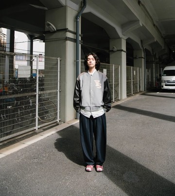 愛誰誰西褲 條紋寬鬆直筒長褲