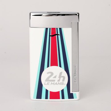 S.T.Dupont 都彭 Slim 7 利曼24小時耐力賽 聯名款 臻薄防風打火機-白藍紅條紋/銀殼(027788)