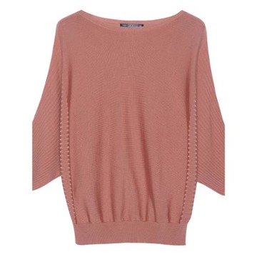 2025年春新款半袖洋氣中袖上衣女七分袖媽媽小衫高貴一字領針織衫