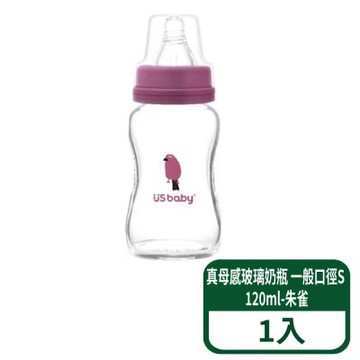 【優生】真母感玻璃奶瓶 一般口徑S 120ml-朱雀 1入