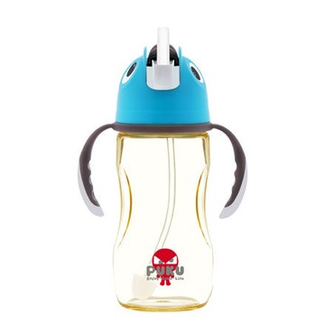 PUKU 藍色企鵝 PPSU 企鵝滑蓋學習水杯280ml-水色【悅兒園婦幼生活館】