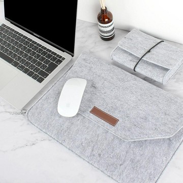 MacBook超薄毛氈筆電包11/13/15吋M1 Air Pro iPad12.9吋 電腦包收納包送電源包