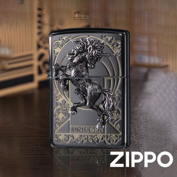 ZIPPO 尊爵獨角獸(黑色)防風打火機 韓國設計 官方正版 限量 禮物 送禮 客製化 終身保固 ZA-1-32B