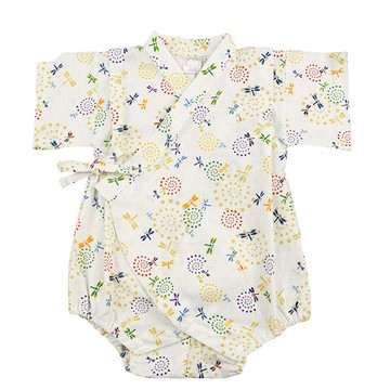 akachan honpo - 甚平包屁衣-蜻蜓-米白色