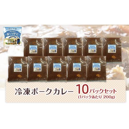 ふるさと納税 冷凍 ポーク カレー 10パック セット キッチンかいぞく 岡山 B級グルメ 岡山県瀬戸内市