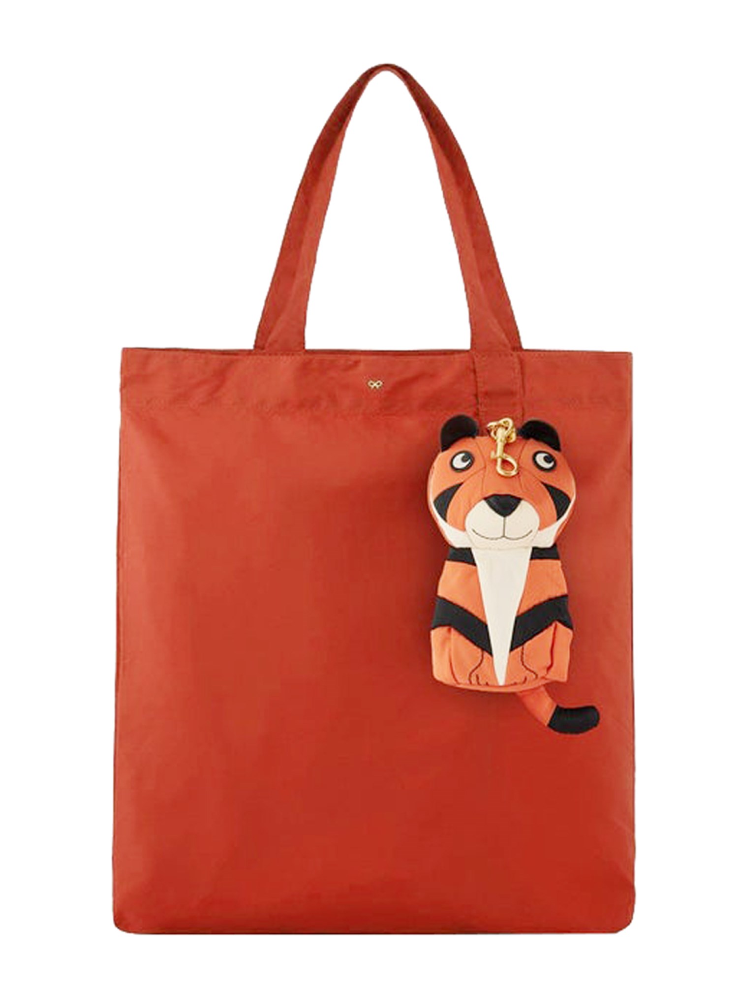 anya hindmarch shopper bag with tiger charm