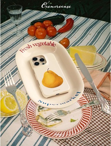 onemorecase原創 一顆香香果梨 進口iphone磨砂菲林手機保護殼