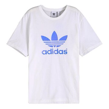 adidas originals Blue Logo Short Sleeve White