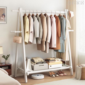 全碳鋼衣帽架落地簡易掛衣架臥室家用多功能晾衣服架子收納置物架