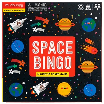 mudpuppy 趣味磁性棋盤遊戲-宇宙賓果  1個  混合顏色