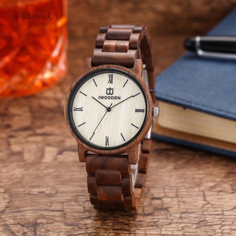 腕時計 メンズ レディース 木製 クォーツ 自然に優しい 天然 天然木 男女兼用 カップル カッコイイ いい香り 結婚式 シンプル 上品 お安い 通販 Lineポイント最大get Lineショッピング