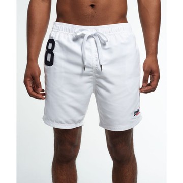 美國百分百【全新真品】Superdry 極度乾燥 海灘褲 短褲 泳褲 沙灘褲 衝浪褲 休閒褲 白色 大尺碼 H773