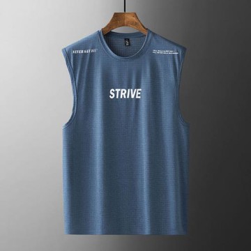 (免運)夏季冰絲無袖t恤訓練背心加肥加大碼速干坎肩寬松健身運動馬甲男