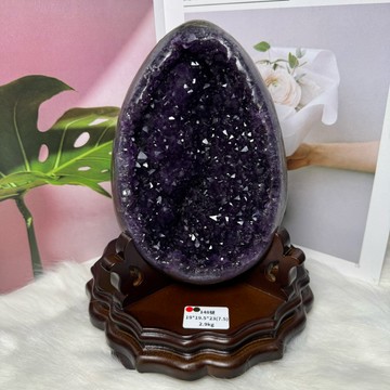 148號2.9kg 頂級烏拉圭恐龍蛋 紫水晶洞ESPa++❤️拋光皮 多彩瑪瑙 帝王紫 紫水晶 紫晶洞 晶 A3618