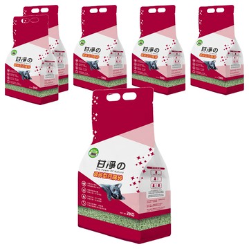 甘淨 破碎型豆腐貓砂  綠茶香  2kg  6包