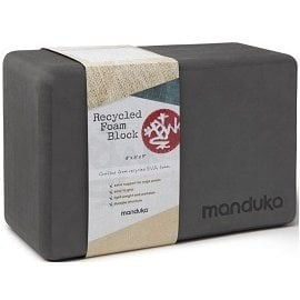 Manduka Recycled Foam Block Thunder 單色瑜珈磚 鐵灰色 50D硬度
