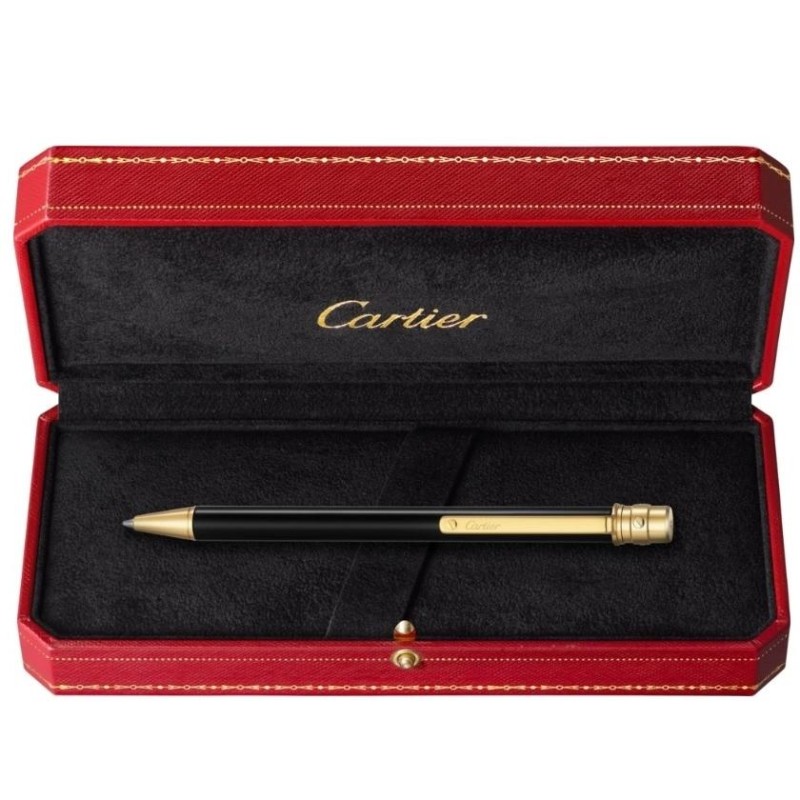 CARTIER OP000147 SANTOS DE CARTIER BALLPOINT PEN WHITE LACQUER