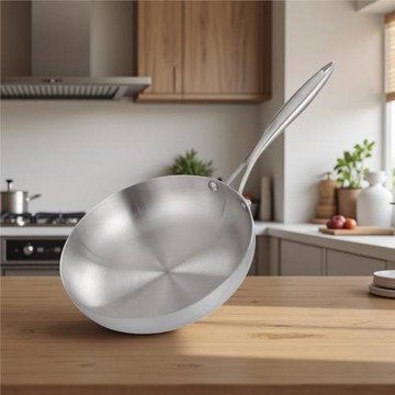 跨境304不銹鋼三層鋼炒鍋批發電磁爐燃氣通用平底鍋牛排煎鍋鍋具