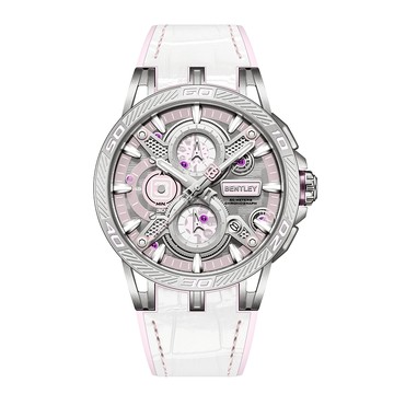 【WANgT】BENTLEY 賓利 THE OUROBOROS魅影 BL-40 三眼 潮流 日期 夜光 矽膠 手錶 銀粉