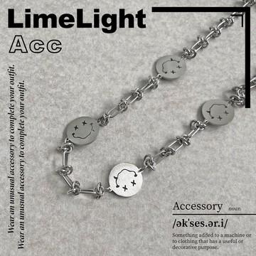 ☆LimeLight☆ PEACCOK / 打結 / 調皮 / 笑臉 / 死亡笑臉 / 飾品 / 鈦鋼 / 項鍊 27