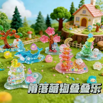 台灣發貨 浮雕立體疊疊樂貼紙 水晶立體貼紙 diy貼紙 角落萌物貼紙 手工DIY擺件 水晶貼紙擺件 兒童益智玩具立體貼紙