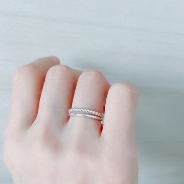 新款 | 純銀雙層女生戒指 | 開口戒 | 質感超好