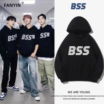 BSS衛衣女連帽寬松秋冬加絨加厚2023新款Seventeen同款韓版潮上衣