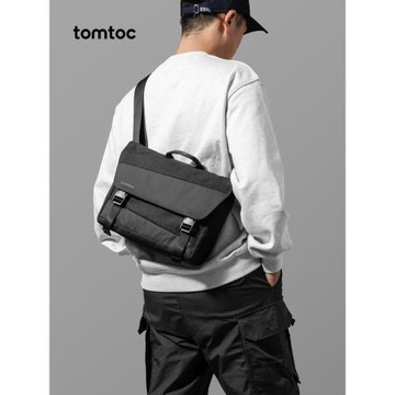 (免運)tomtoc郵差包通勤斜挎包男款大容量男包大學生iPad平板單肩包T27
