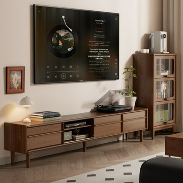 免運/公司貨 電視櫃 原木電視櫃 實木電視櫃 斗櫃 櫃子 現代實木移門電視柜現代簡約落地儲物柜中古風小戶型客廳電視機柜 可開發票 全館五折 工廠現貨直銷 新品特價 z10234