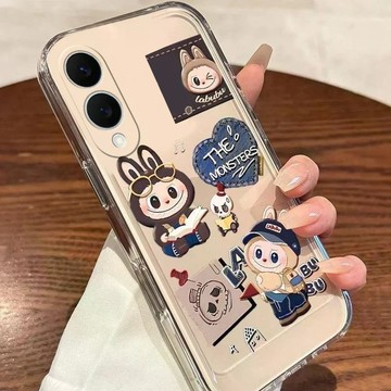 labubu適用三星s25edge手機殼s23+拉布布s22卡通s21fe十s24ultra