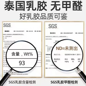 泰國進口純乳膠床墊1.8m家用5 10cm天然硅膠單人1.5m橡膠宿舍軟墊