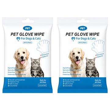PET DAILY LAB 毛孩日常研究社 寵物免洗清潔手套 加厚款  2個  6個裝