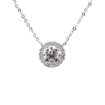 IGI-1.01克拉實驗室培育鑽石白金墜鍊