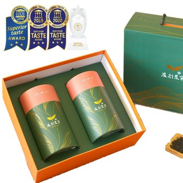其他茶葉 【友創】日月潭iTQi三星水晶紅玉紅茶雙罐禮盒1盒(60gx2罐/盒)