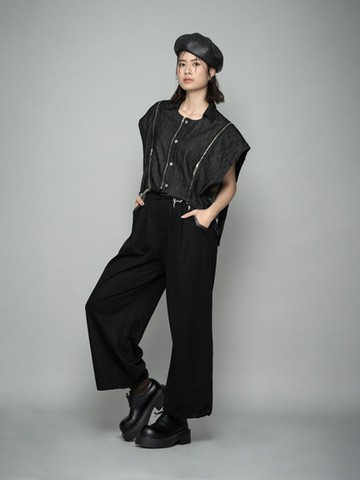 白線勾勒褲(J043LF317CA) - JUJURY COLLECTION