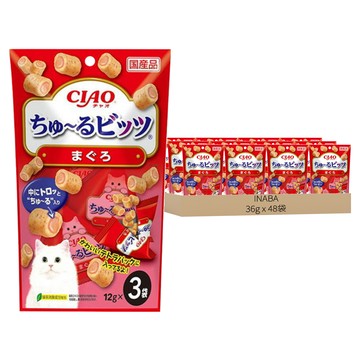 INABA CIAO 啾嚕 迷你肉泥夾心卷  鮪魚  36g  48袋