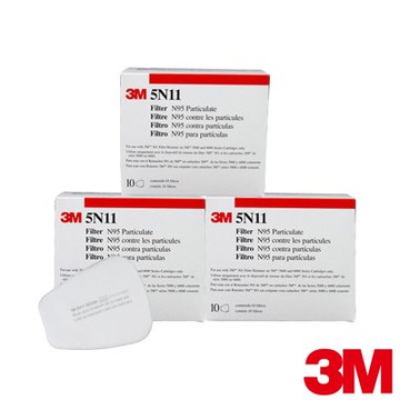 3M N95等級防塵濾棉片5N11（10片x3盒）