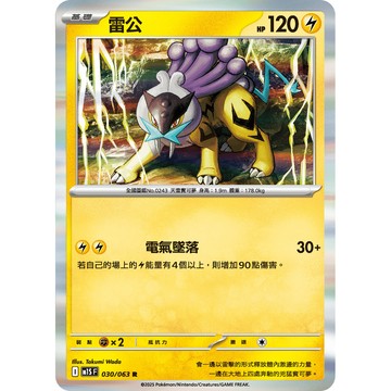 喬桌遊 雷公 030/063 M1S 寶可夢 PTCG 卡牌遊戲