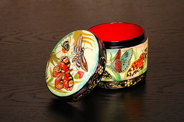 蝴蝶漆盒手繪首飾盒 Kholui Art