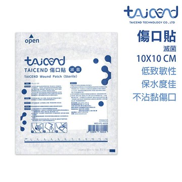 【TAICEND 泰陞】人工皮 傷口貼 10x10cm (單片)