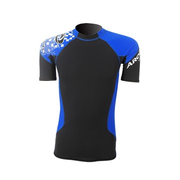 AROPEC Compression II 男款運動機能壓力衣 短袖 黑/藍